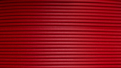 Macro View of  RedFillament for a 3D Printer