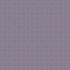 Seamless geometric pattern with interlocking shapes in pastel purple hues for fabric, wallpaper, backgrounds, and designs.