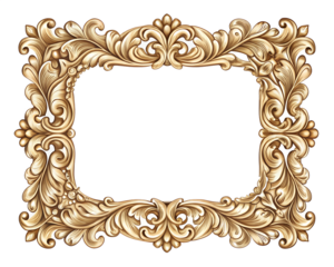 golden frame with floral ornament