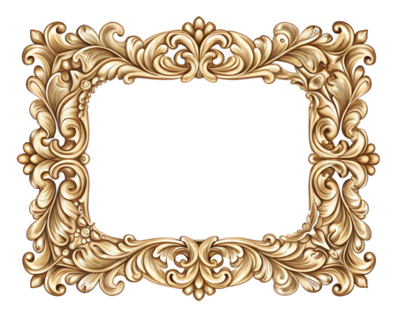 golden frame with floral ornament