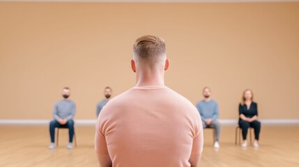 A group of people attending a mental health first aid course, learning techniques to support others in distress,