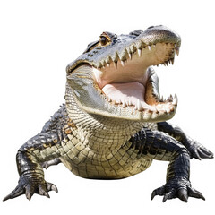 Obraz premium crocodile isolated in white 