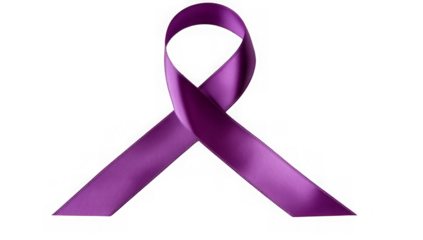Purple ribbon awareness isolated transparent background png
