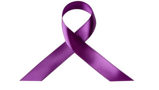 Purple ribbon awareness isolated transparent background png
