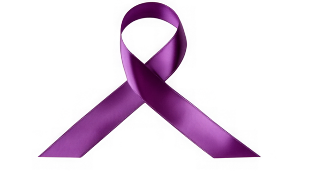 Purple ribbon awareness isolated transparent background png