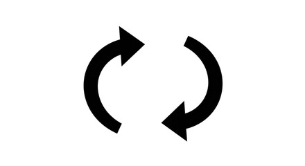 Two black curved arrow up. Long arrow. direction symbol Isolated on transparent background, cut out, ai generated