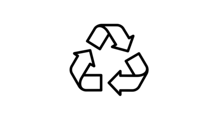 Recycle symbol isolated on transparent background, cut out, ai generated