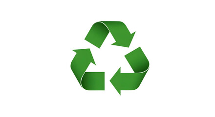 Obraz premium green recycle symbol isolated on transparent background, cut out, ai generated