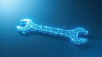 Abstract Wrench, Repair, Maintenance, Service Concept