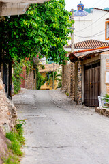 Fototapeta premium street over houses and tree in puerto vallarta jalisco mexico