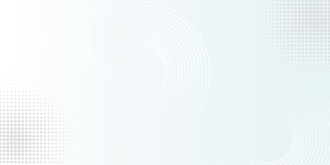 White abstract background. Modern circle lines pattern. Futuristic concept.