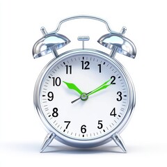 Stylish Retro Alarm Clock with Green Hands