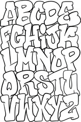 Colorful Graffiti Font with Spray Paint Effect