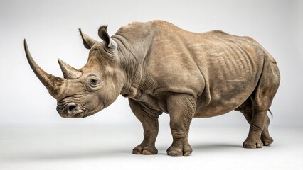 Fototapeta premium Rhino on studio background 