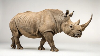 Fototapeta premium Rhino on studio background 