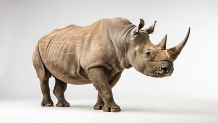 Fototapeta premium Rhino on studio background 