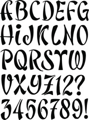 Hand-Drawn Graffiti Style Alphabet Vector