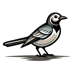 Fototapeta premium A detailed illustration of a bird, ideal for logos or design elements. It features a stylized depiction, perfect for branding or adding a touch of nature-inspired design
