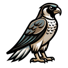 Obraz premium a majestic falcon with keen eyes and sharp talons, ready for flight. This image depicts a strong symbol of freedom and power