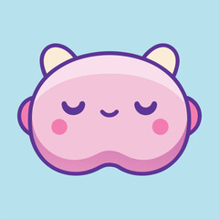 Cartoon Sleep Mask Vector Illustration

