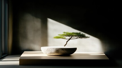 Minimalist Bonsai Display