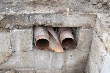 repair and replacement of city and underground communications. heating and water supply. old metal...