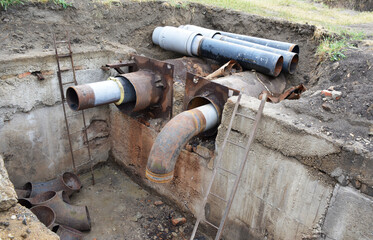repair and replacement of city and underground communications. heating and water supply. old metal...