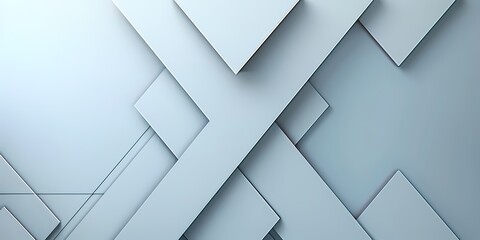 Fototapeta premium Geometric Shapes Arranged Artistically in a Light Blue Abstract Background