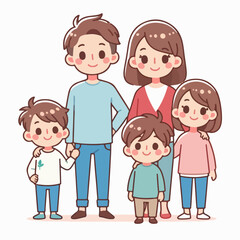 family vector illustration