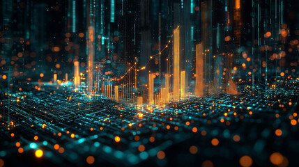 Obraz premium Illustration haute résolution et minimaliste de croissance financière et analytique