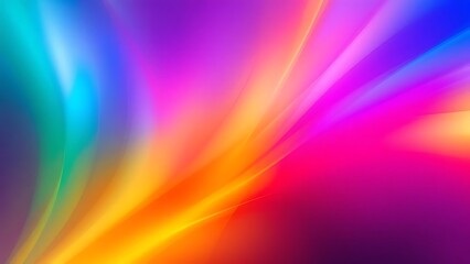 Abstract Rainbow Design with Colorful Lines and Waves