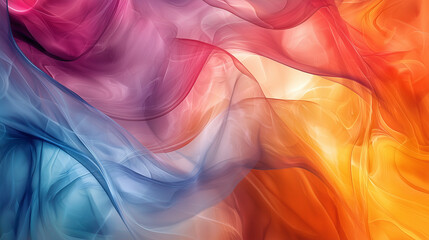 Obraz premium An abstract image of swirling vibrant colors, with fluid shapes blending into one another. 