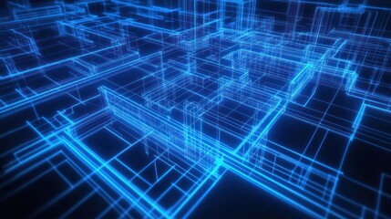 Abstract architectural design blueprint