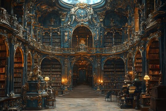 A repository of Babel spanning heaven and hell, with stock guardians overseeing infinite tales of sin and virtue on paper