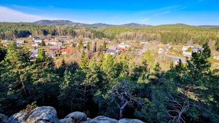 View to the Poles&iacute; village in Luisatian Mountains 
 