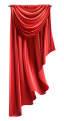 PNG Red curtains hanging illustration fabric home.