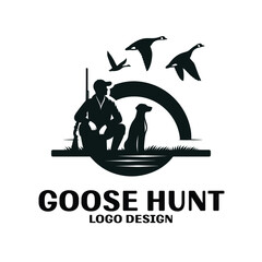 Goose Hunt Vector Logo Design