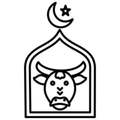 cow icon vector illustration concept
