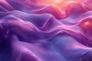Obraz premium Abstract purple wavy background with flowing motion and ethereal light textures