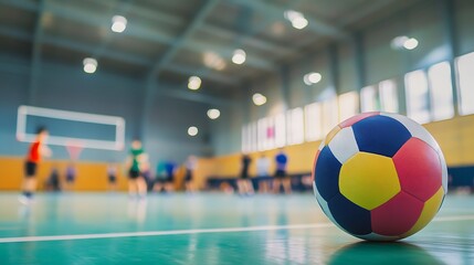 Indoor sport game in progress