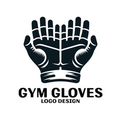 Gym Gloves Vector Logo Design
