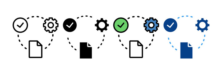 Business Process  Icon Set Multiple Style Collection