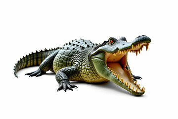Fototapeta premium Crocodile isolated on white background