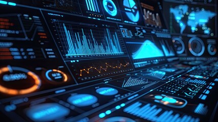 Digital Data Analysis Dashboard Interface.