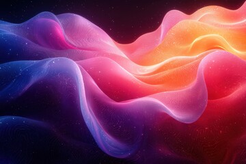Obraz premium Abstract colorful waves forming a vibrant and dynamic flowing pattern