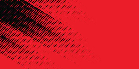 Fototapeta premium Black and red abstract grunge background with halftone style vector eps10