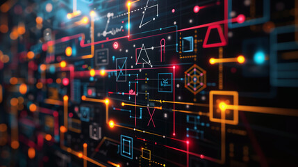 Circuito digital futurista con conexiones de datos y tecnolog&iacute;a avanzada