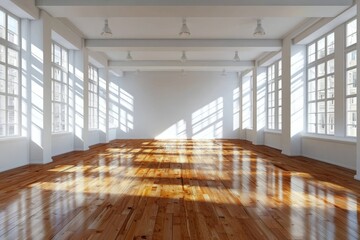 Fototapeta premium A modern kitchen interior mockup featuring a minimalist style in white