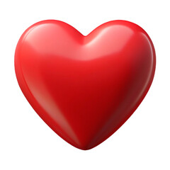 3D Red Heart Transparent PNG Realistic Love Symbol Isolated High Quality Image for Valentine's Day, Gifts, and Digital Design Projects