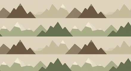 Abstract Mountain Range Seamless Pattern in Neutral Tones for Backgrounds